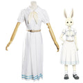 Beastars Haru cosplay costume dress, women's white rabbit Japanese school uniform outfit