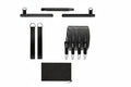 8-piece portable Pilates bar kit with resistance bands and ankle straps in a drawstring carry bag