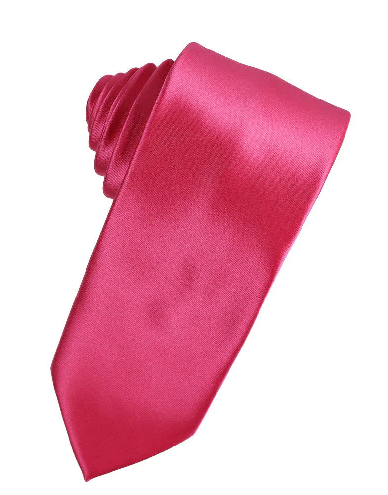 Solid color Eternity men's necktie made of premium woven satin twill in a self tie style — view 3