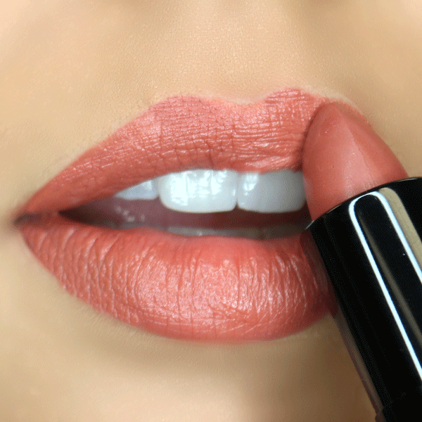 Velvet semi-matte lipstick tube in rich color showcasing smooth hydrating formula for natural clean beauty — view 29