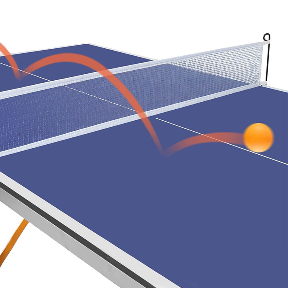 Premium foldable indoor ping pong table with attached net on wheels for home game rooms — view 4