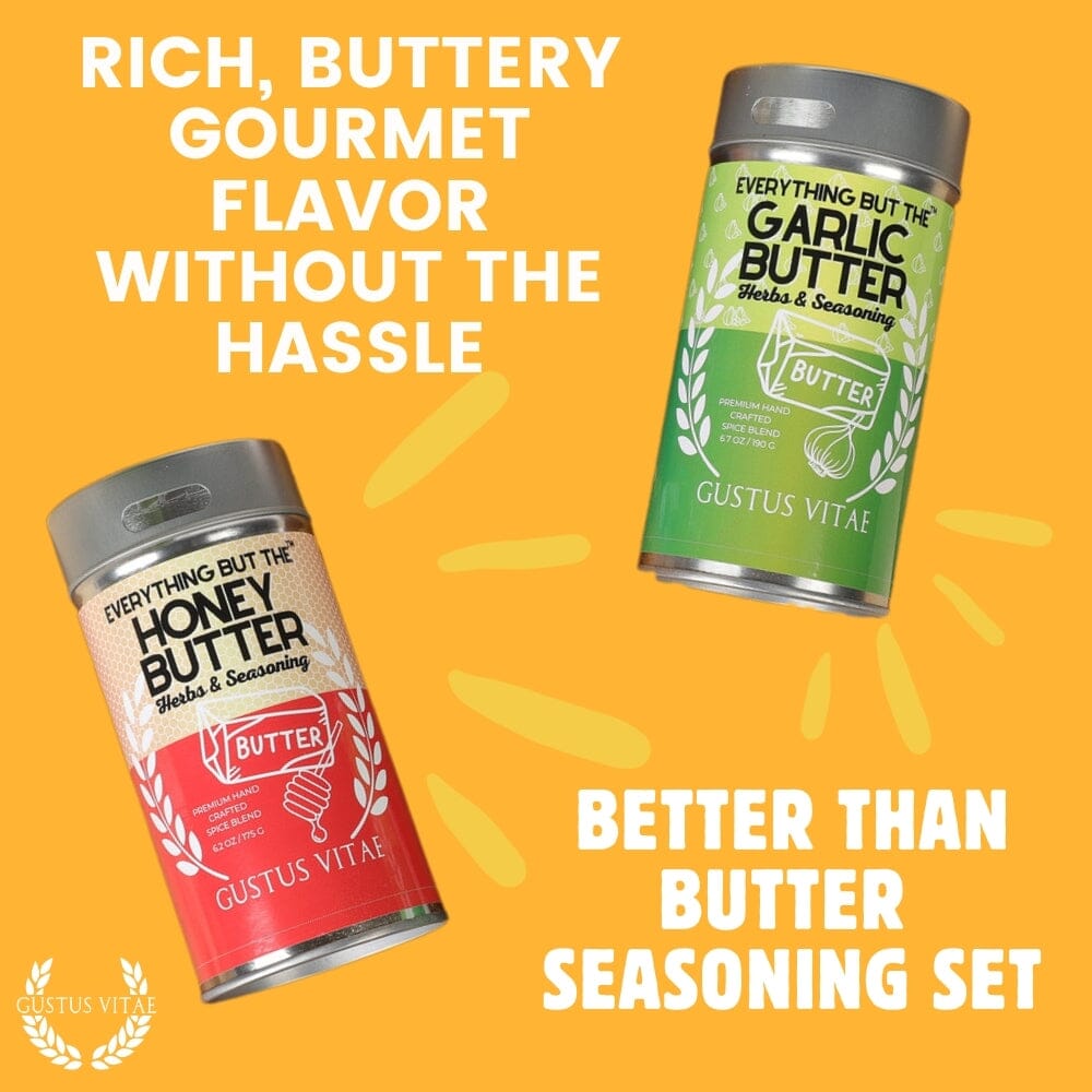Better Than Butter Seasoning Set with garlic and honey butter artisanal spice blends in shaker bottles — view 4