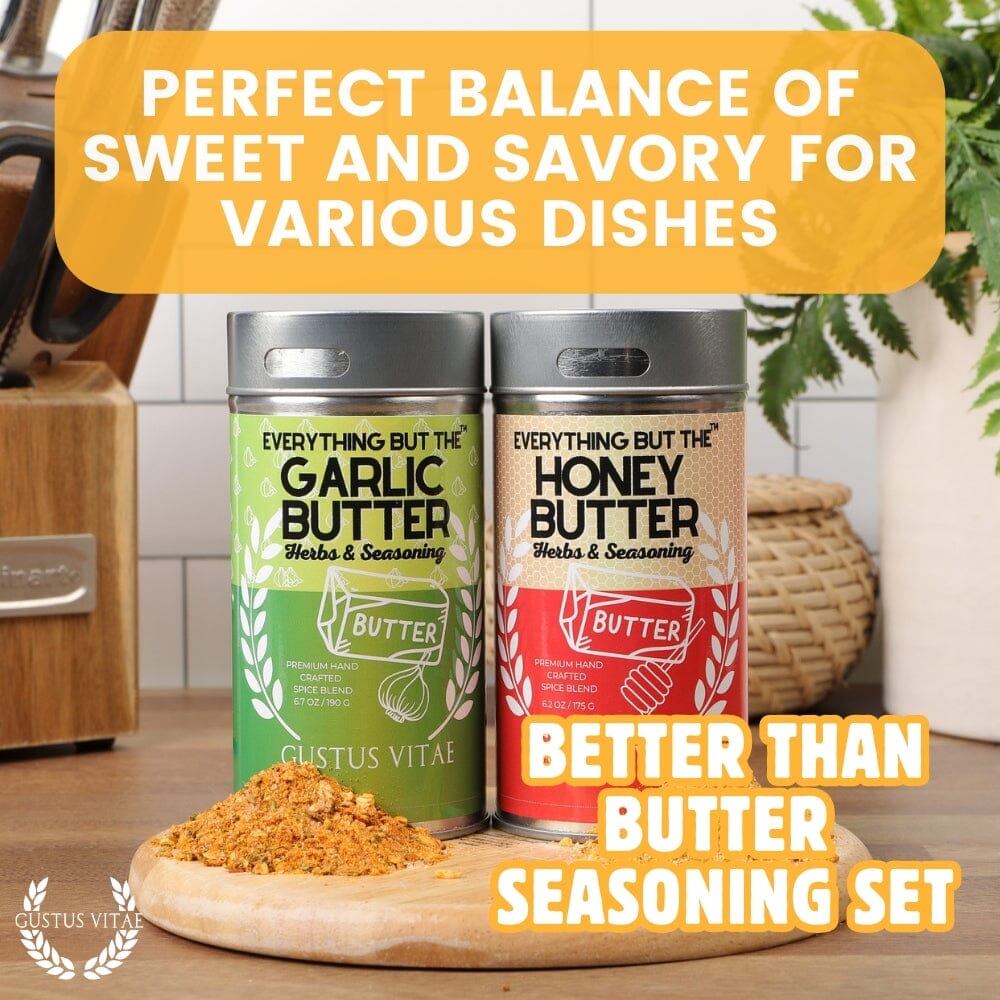 Better Than Butter Seasoning Set with garlic and honey butter artisanal spice blends in shaker bottles — view 5