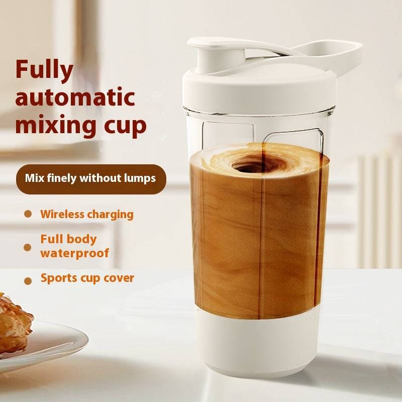 Electric protein shaker cup portable travel tumbler with lid and blending mechanism — view 4