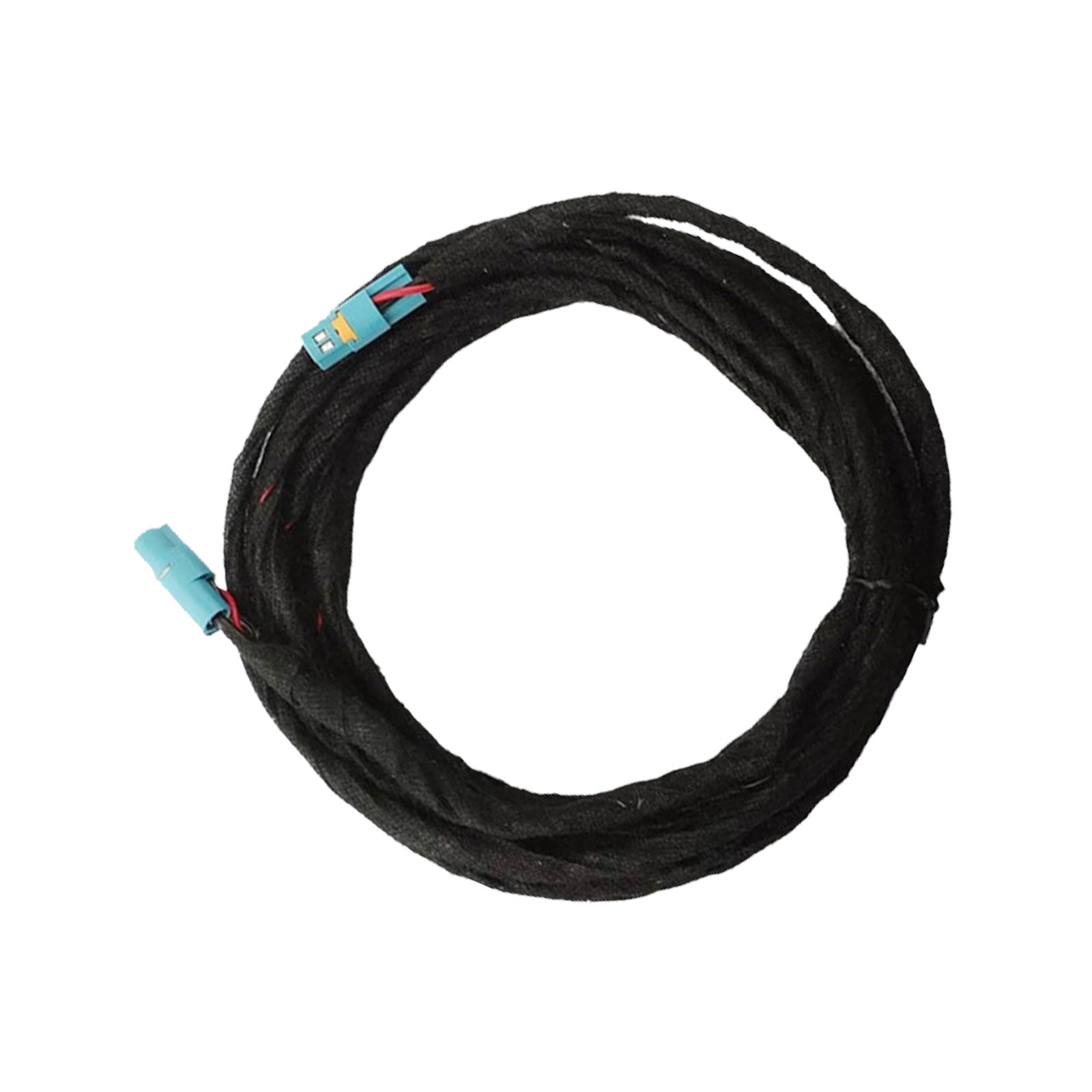 Black premium dash cam power cable with blue connector plug for vehicle dashboard cameras