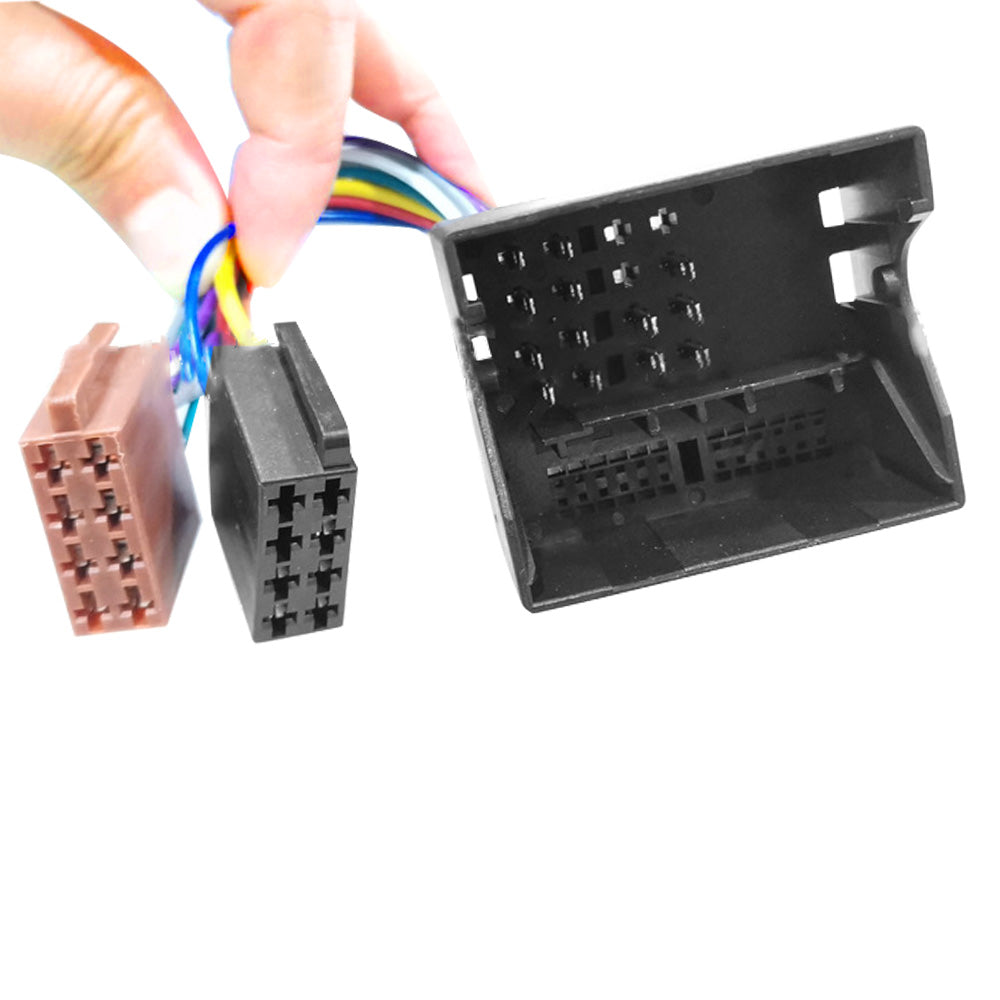 Car stereo wiring harness ISO adapter plug lead for Ford vehicles with colorful cables — view 5