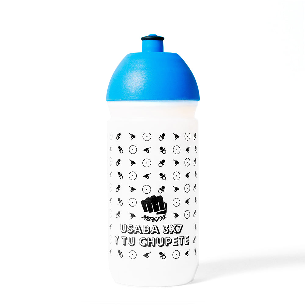 Transparent 600ml cycling water bottle by RIDEFYL with secure screw cap and redesigned pipette — view 4