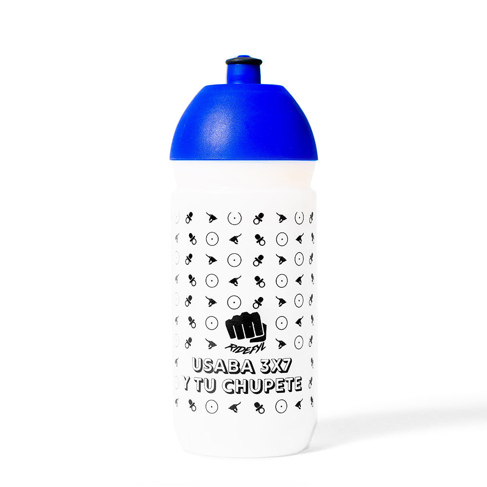 Transparent 600ml cycling water bottle by RIDEFYL with secure screw cap and redesigned pipette — view 3
