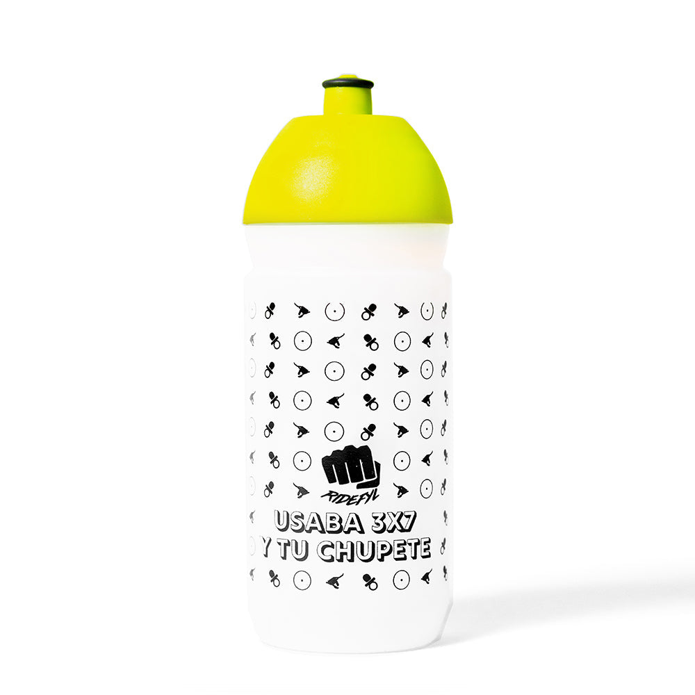 Transparent 600ml cycling water bottle by RIDEFYL with secure screw cap and redesigned pipette — view 5