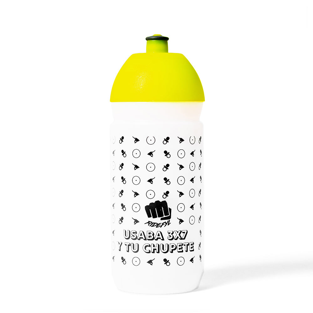 Transparent 600ml cycling water bottle by RIDEFYL with secure screw cap and redesigned pipette — view 2