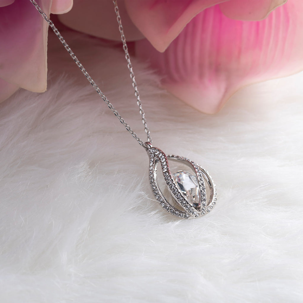 TRYNDI™ To My Best Mother-in-law Birdcage Necklace With Authentic Swarovski Crystals-3