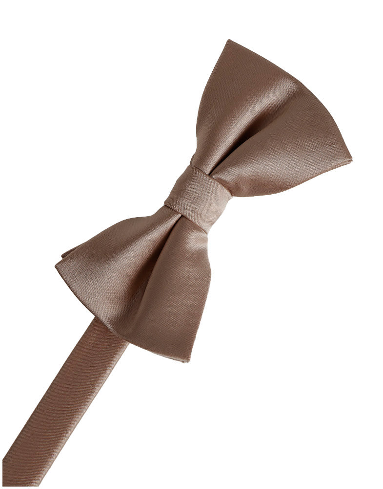 Eternity pre-tied butterfly bow tie in premium satin twill with an adjustable neckband — view 4