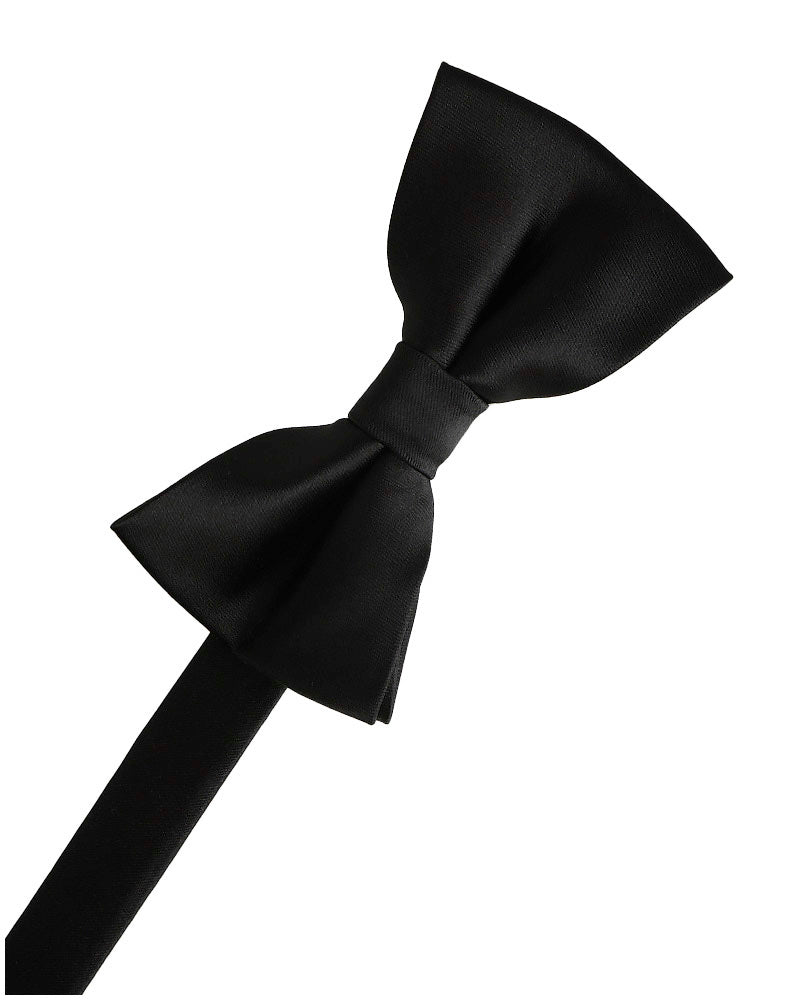 Eternity pre-tied butterfly bow tie in premium satin twill with an adjustable neckband — view 5