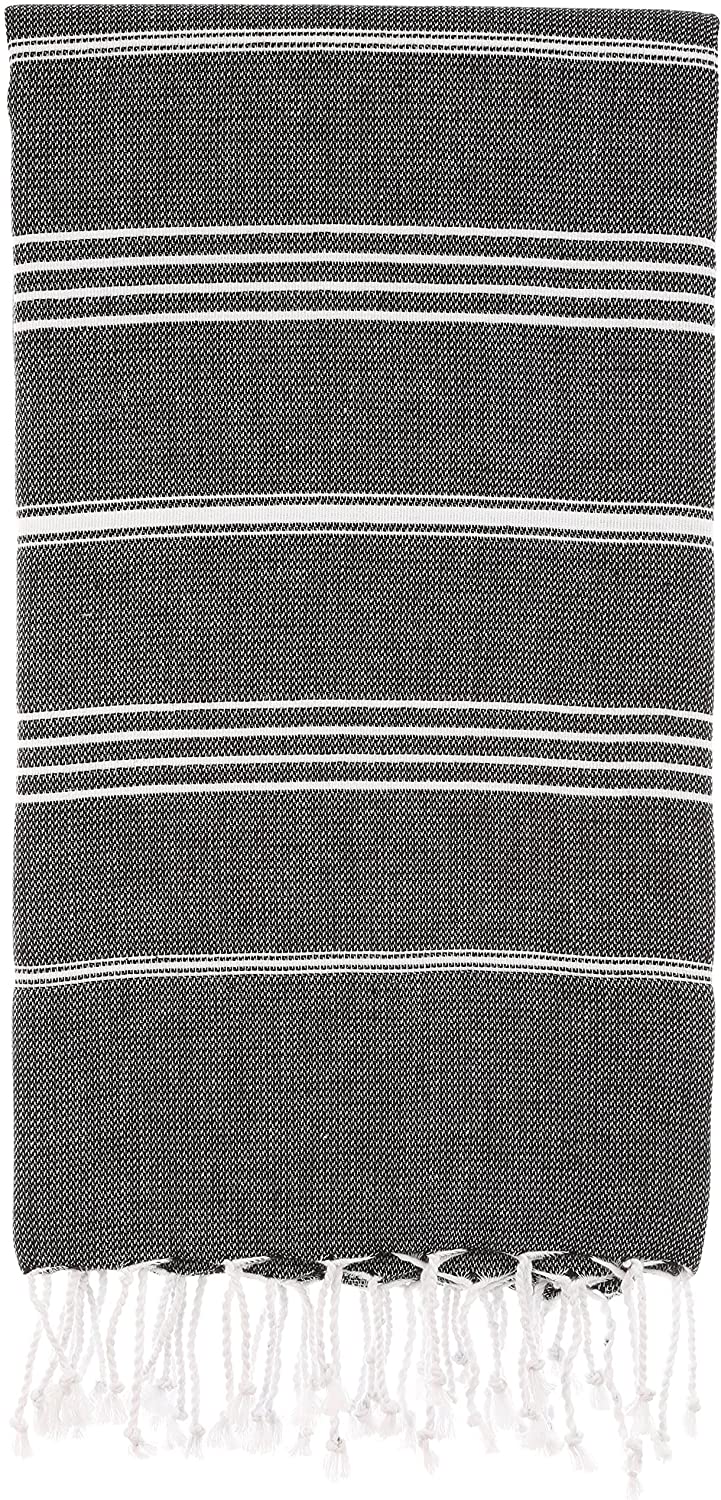 Lightweight organic Turkish cotton hand towel featuring natural fringe detailing for modern bathroom and travel use — view 5
