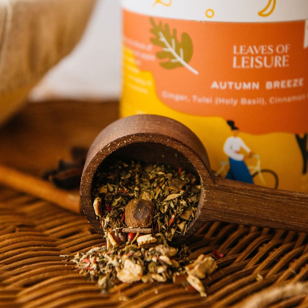 Blanket Blends tea set featuring Autumn Breeze and Snow Angel herbal tea boxes for cozy gifting — view 5