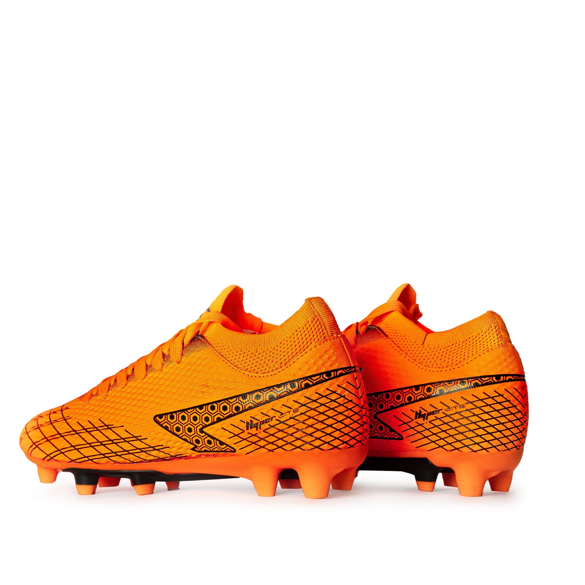 Blast Adult Football Boots in orange and black with knitted sock and studded outsole — view 3