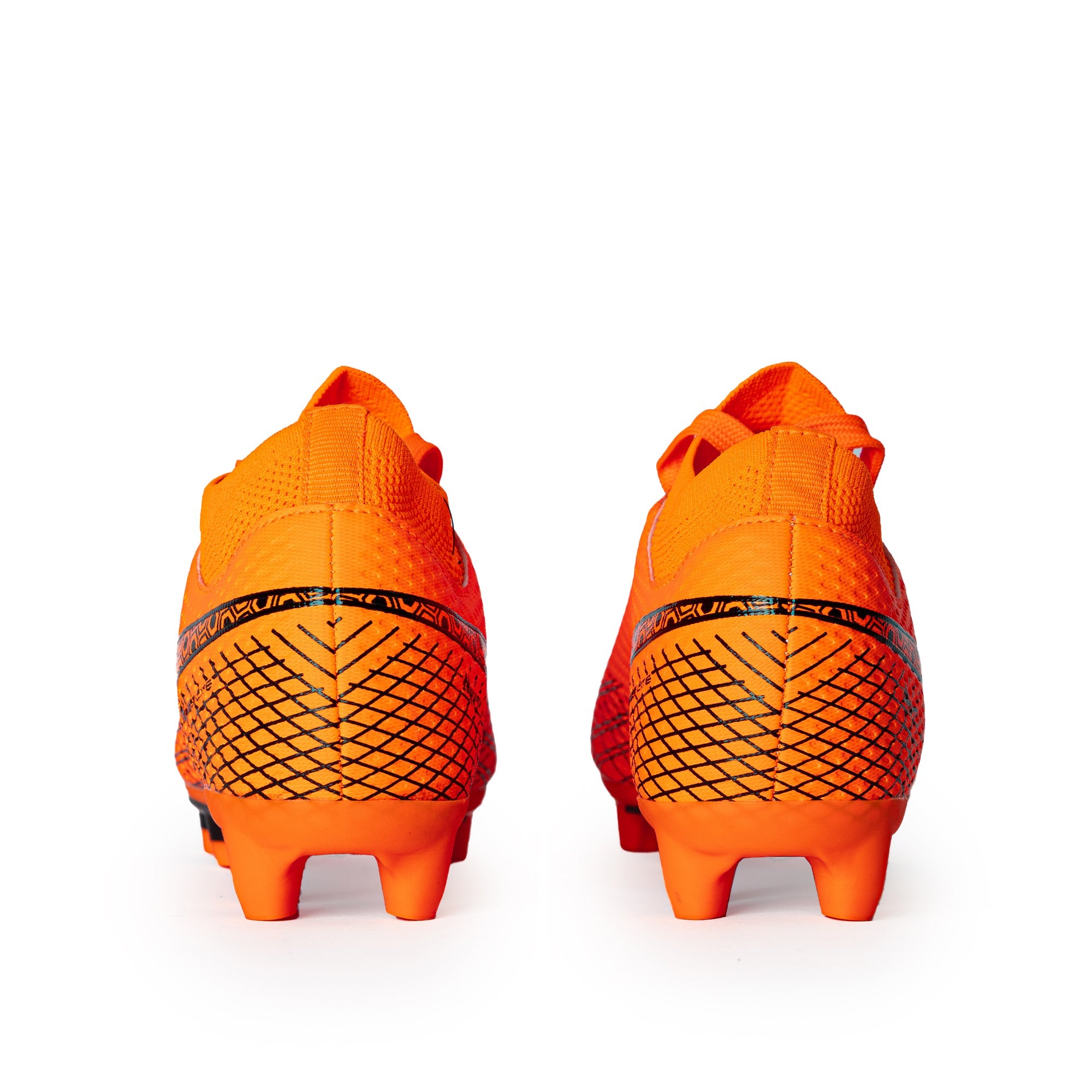 Blast Adult Football Boots in orange and black with knitted sock and studded outsole — view 4