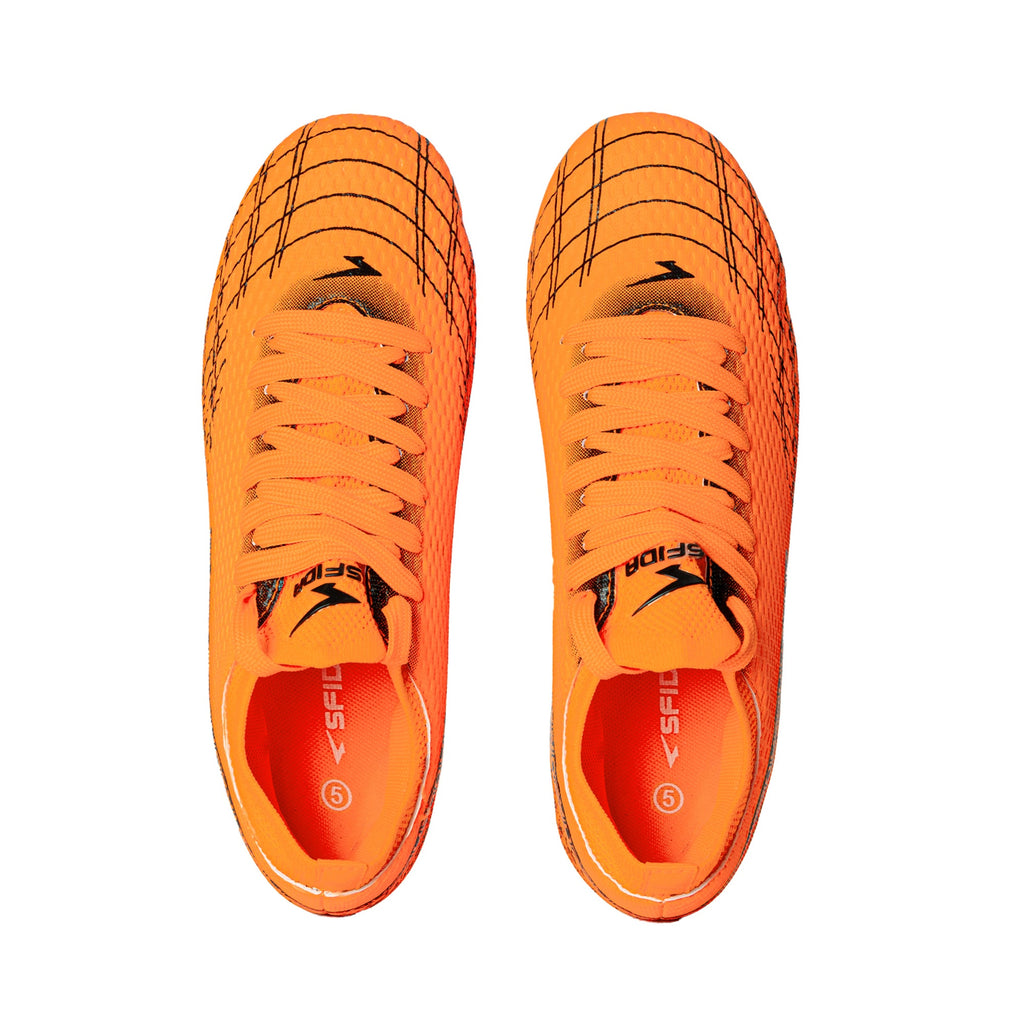 Blast Adult Football Boots in orange and black with knitted sock and studded outsole — view 5