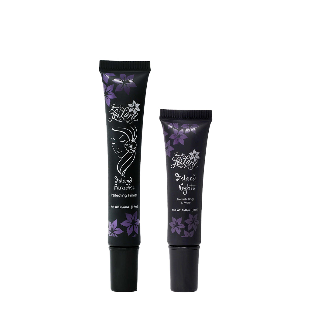 Skin perfecting duo primer bundle with botanical face primer and eye blemish perfector