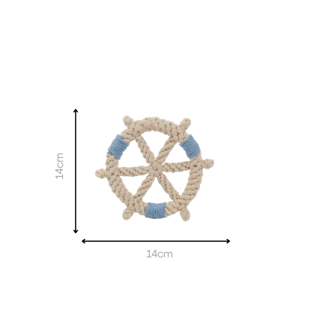 Color wheel Macrame Rope Pet Toy-3