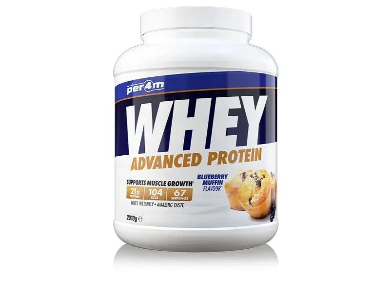 Per4m advanced whey protein powder 2kg tub for muscle recovery and fitness nutrition — view 3