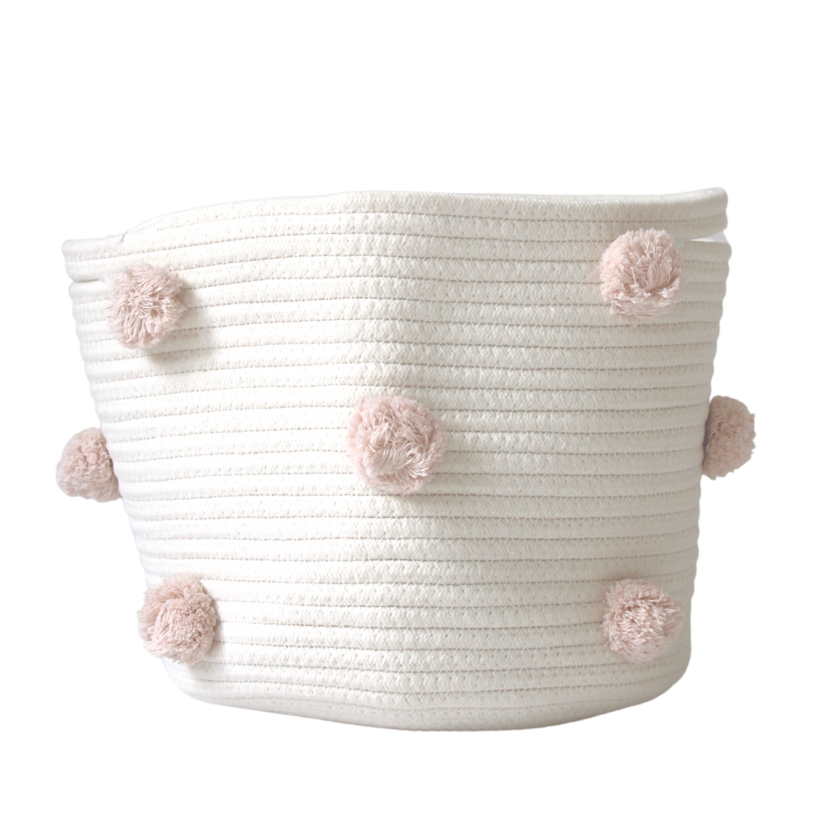 Blush Pom Basket - Medium-0