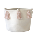 Blush Tassel Basket - Medium-0