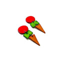 Bold Colorful Statement Earrings, Post or Clip On – "Jasmine"-5