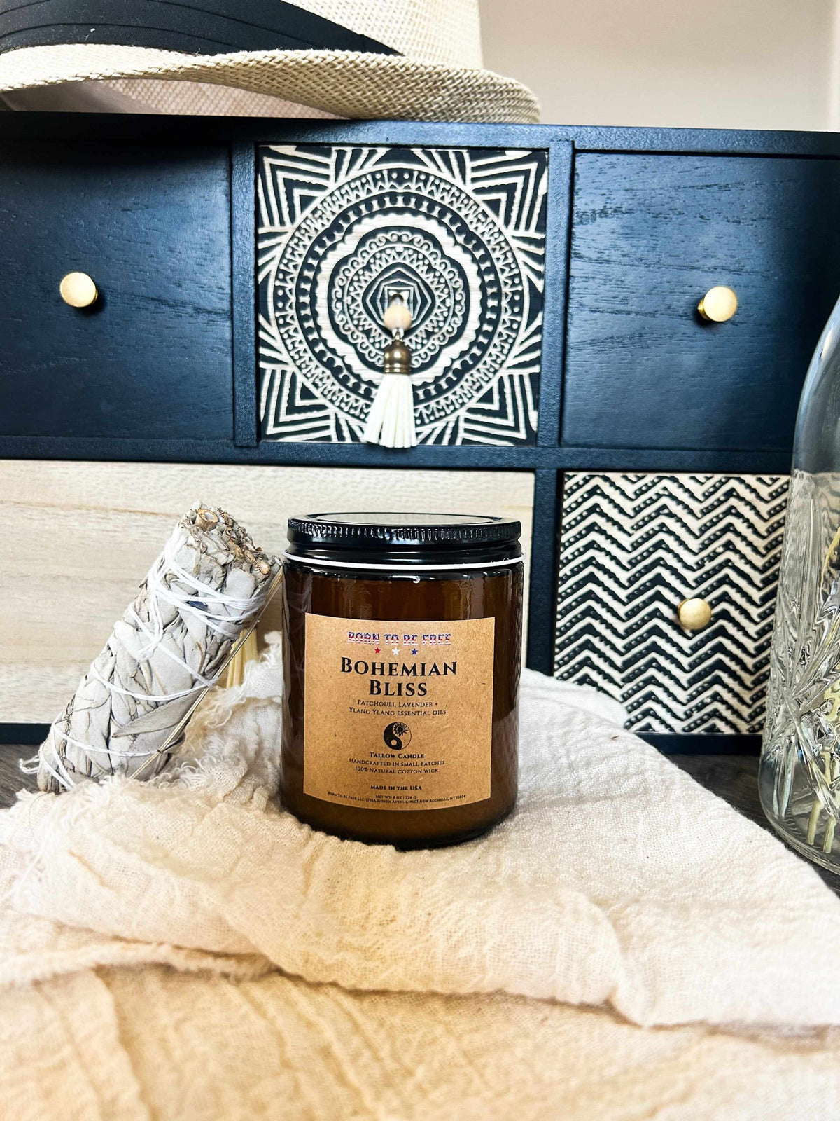 Bohemian Bliss Tallow Candle-3