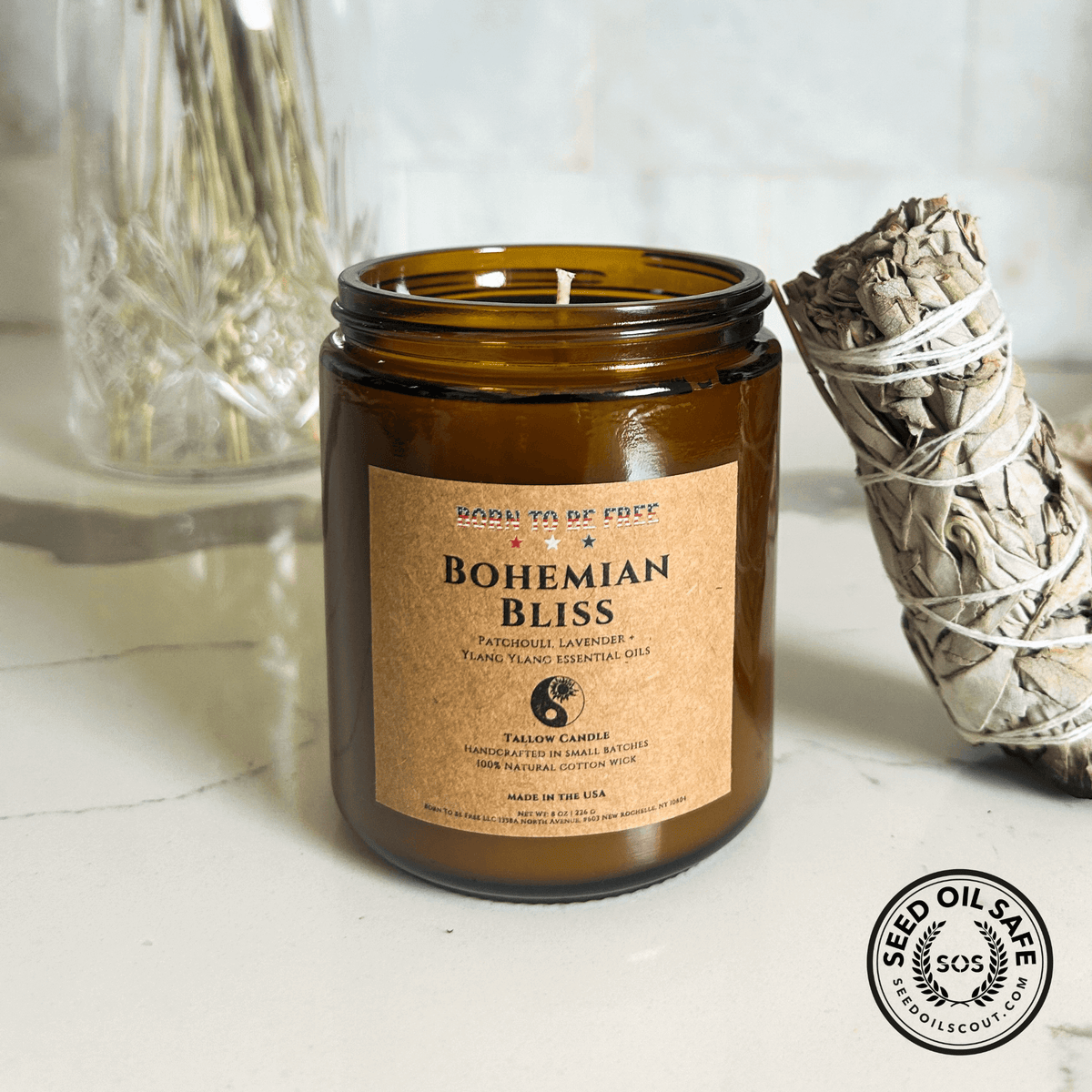 Bohemian Bliss Tallow Candle-0