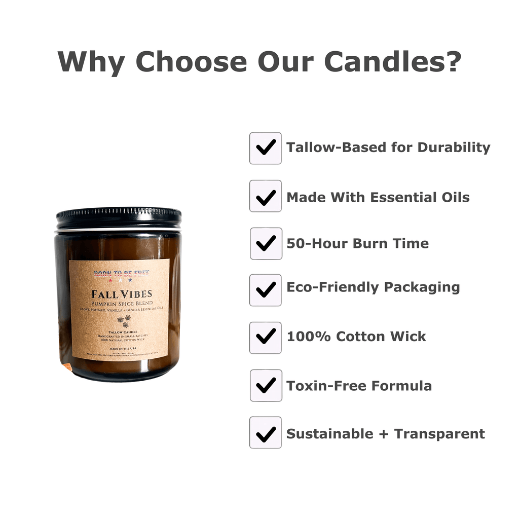 Fall Vibes- Pumpkin Spice Blend Tallow Candle-2