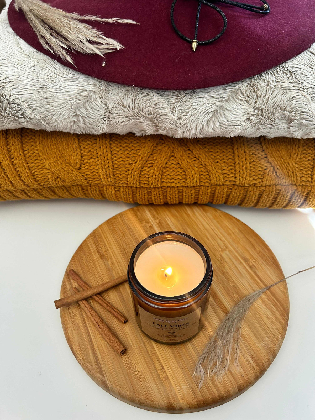 Fall Vibes- Pumpkin Spice Blend Tallow Candle-1