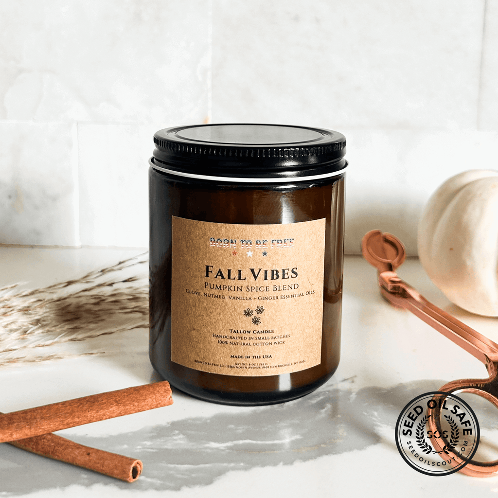 Fall Vibes- Pumpkin Spice Blend Tallow Candle-0