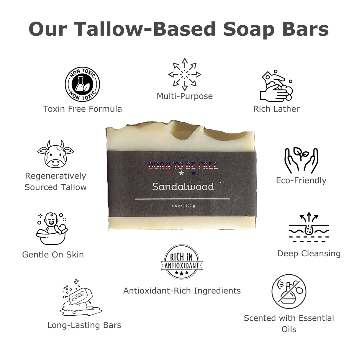 Sandalwood Tallow Soap Bar-2