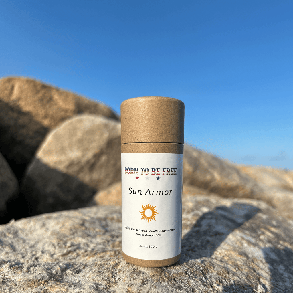 Natural tallow based mineral sunscreen stick in a compact travel friendly twist applicator tube
