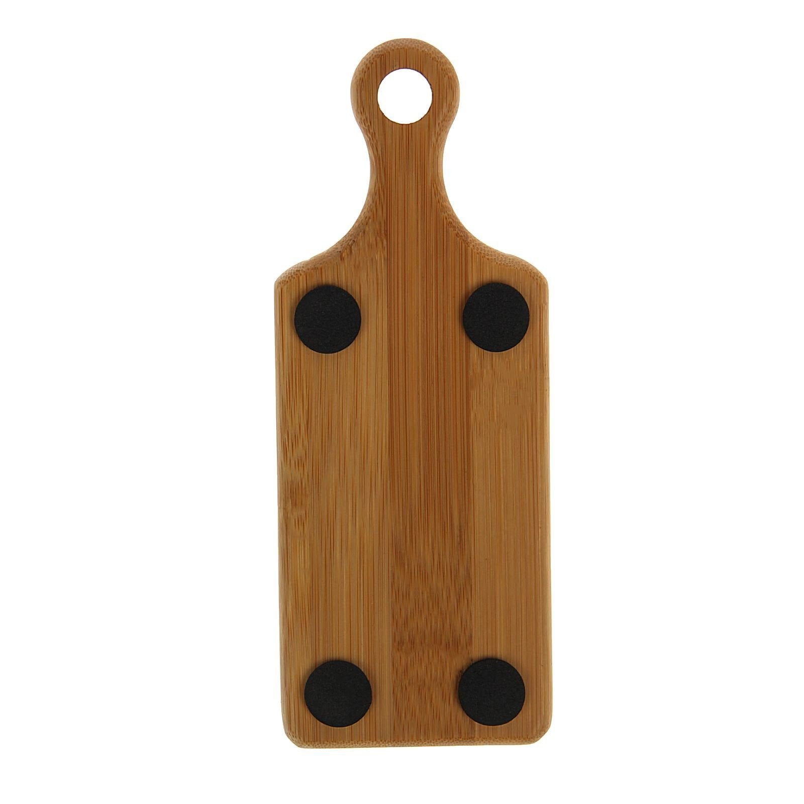 Rectangular natural bamboo serving tray with handle for presenting small appetizers and side dishes — view 5