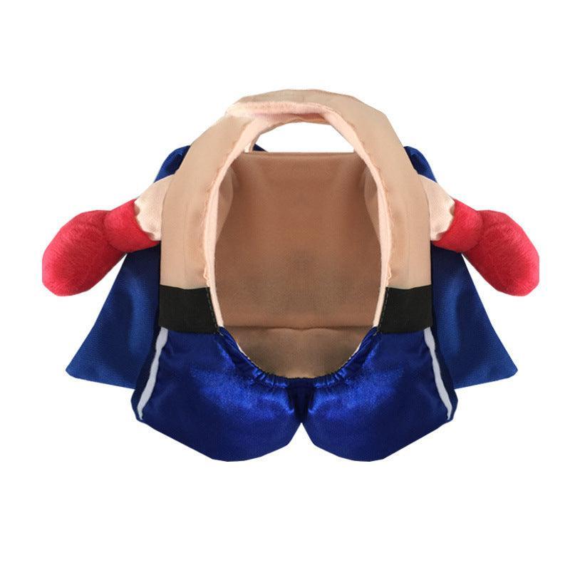 Boxer brawler Halloween dog costume made of cotton fabric featuring a colorful boxing champion design — view 2