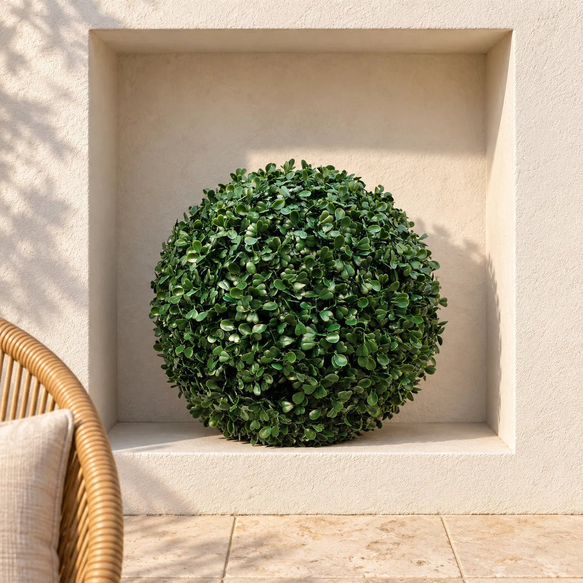 Boxwood Artificial Topiary Ball Set of 2 15in – UV Resistant-4