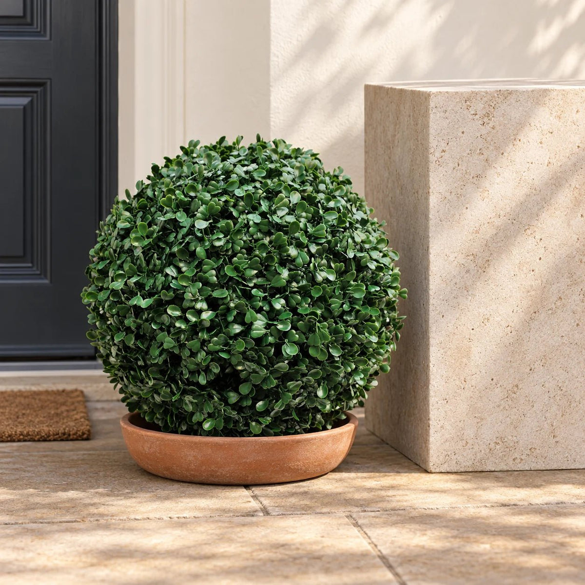 Boxwood Artificial Topiary Ball Set of 2 15in – UV Resistant-3