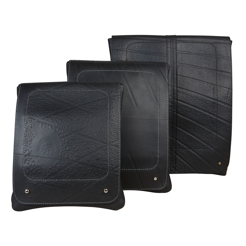 Spencer Recycled Rubber Vegan Crossbody Bag (3 Sizes Available)-1