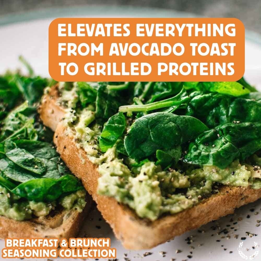 Breakfast and brunch gourmet seasoning six piece set with all natural ingredients in magnetic tins — view 2