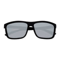 BRISTOL - Polarized Rectangle Sunglasses Soft Matte Black Silver Mirror-0