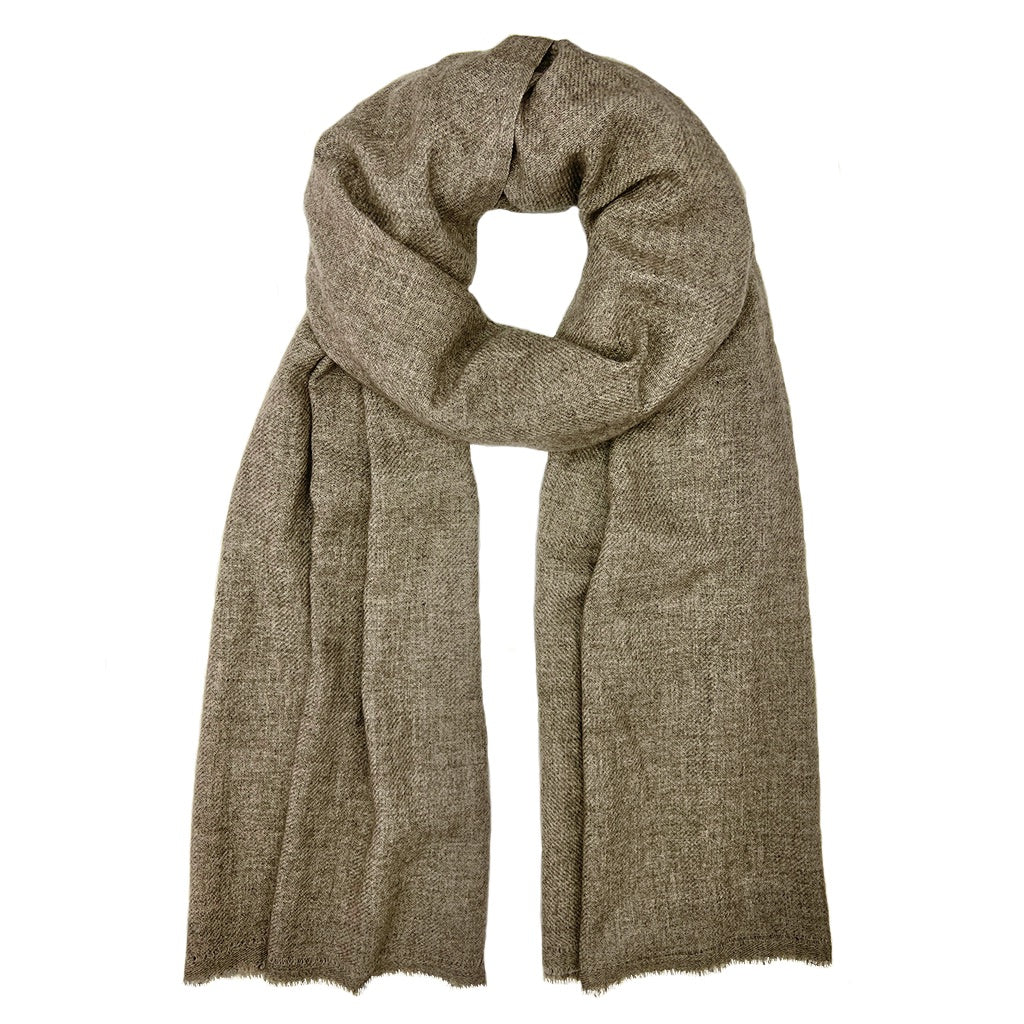 Espresso Handloom Cashmere Scarf-0