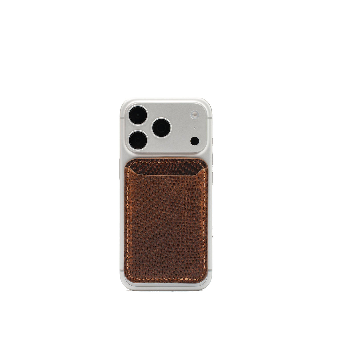Leather Wallet compatible with MagSafe - Embossed Snake Print-0