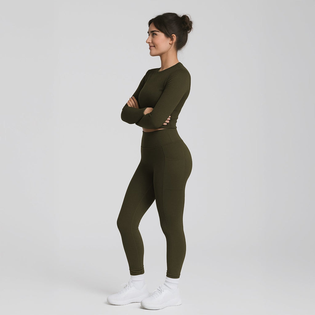 2014 - Women's Seamless Pocket Athletic Leggings-3