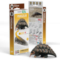 EUGY Pangolin 3D Puzzle made of eco-friendly brown cardboard featuring detailed protective scales