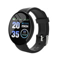 Black fitness smart watch with single touch screen display and comfortable everyday activewear band
