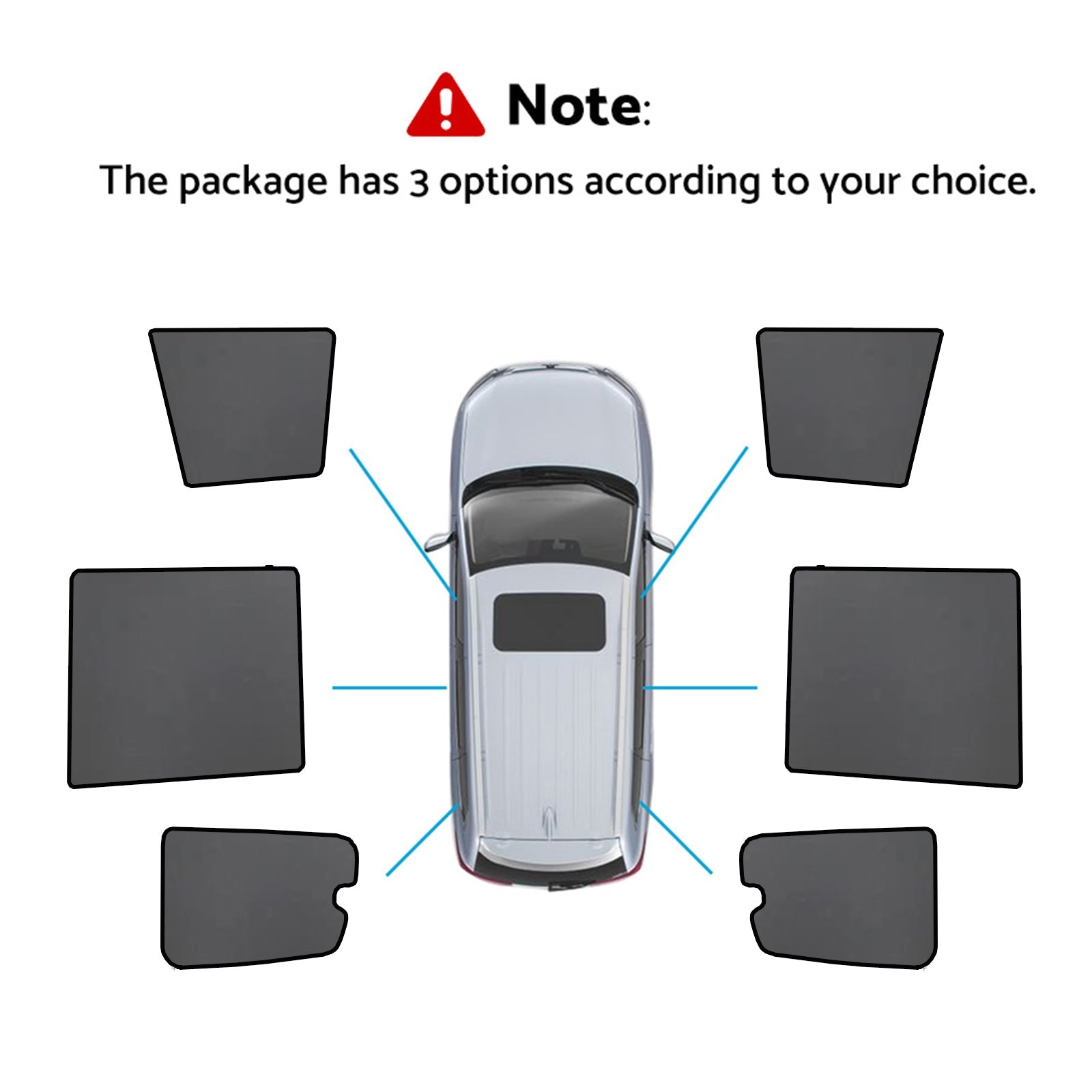 Black nylon mesh magnetic car window sun shade for Mitsubishi Pajero vehicles — view 4