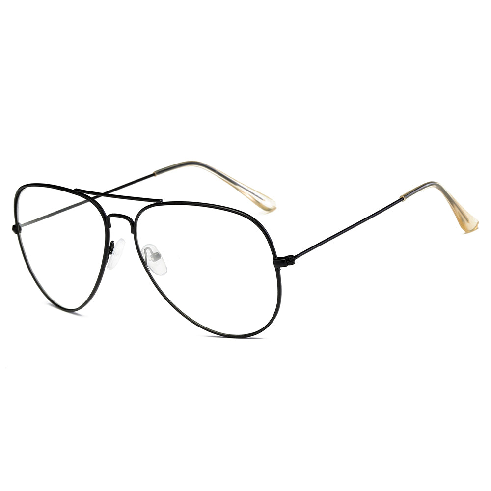 ENID - Trendy Aviator Clear Glasses Lens Sun Glasses-6