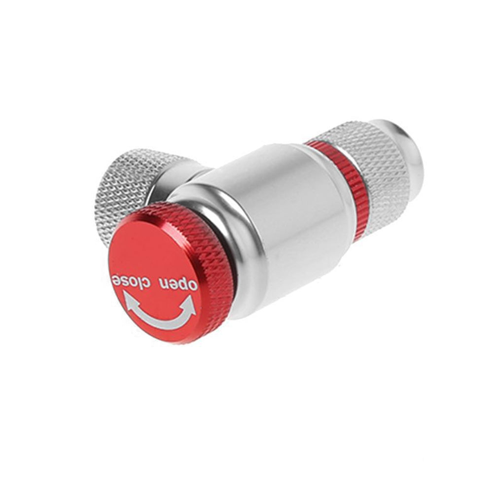 Compact CO2 inflator adapter for bicycle tires black aluminum alloy with airflow control knob — view 4